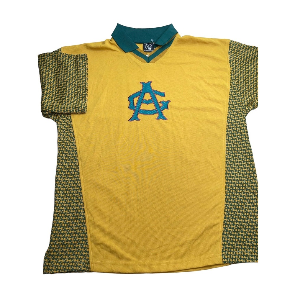 Vtg 90s Chicago American Giants Underground‎ Railroad Jersey Polo Shirt NLBM XL